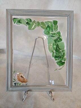"Florida!" Handmade Glass Art Panel